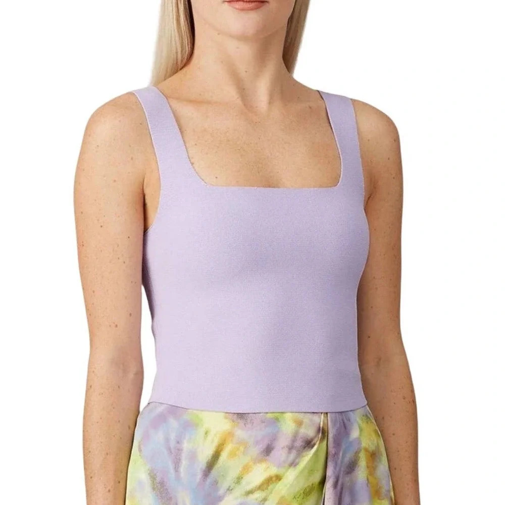 A.L.C. Women's Size Medium Lilac Purple Square Neck Victoria Top